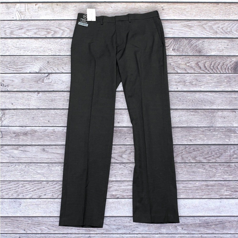 NWT Haggar Slim Fit Charcoal Dress Pants 34w x 30L - Picture 2 of 6